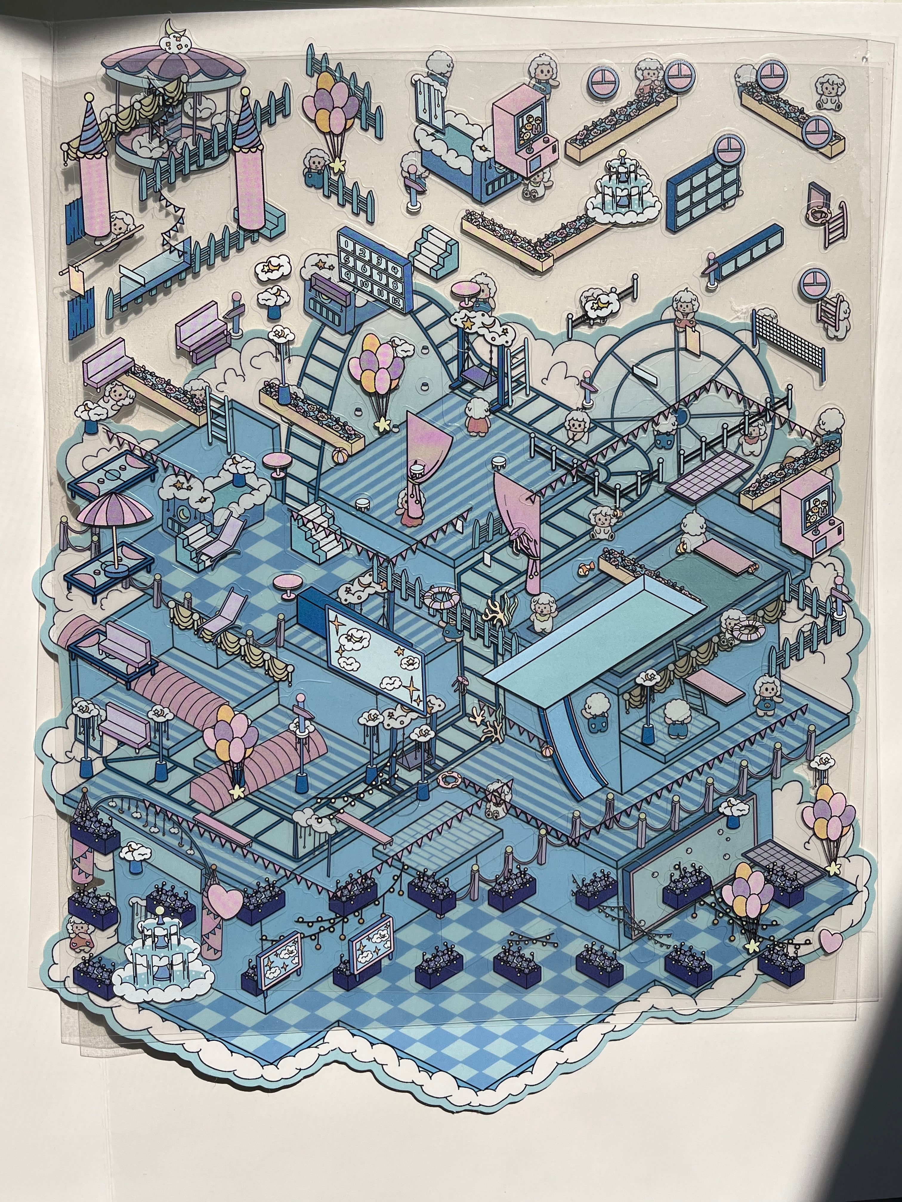 3D scene sticker（sky playground）